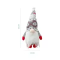 Handmade Christmas gnome faceless doll ornament with grey knitted snowflake hat 30cm - Grey Hat Style / 30cm / Gray