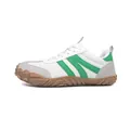 Retro chunky sole sports sneakers in white and green breathable mesh for fitness gym - 36 / White Green