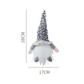 Gnome de Noël artisanal de 28cm avec paillettes grises poupée peluche Rudolph décor - Paillettes Grises