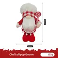 Chef lollipop gnome plush Christmas decoration for shelf or table display. - 15x25CM / Male Style (Style A)