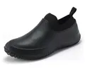 Chaussures de travail de cuisine noires imperméables et antidérapantes pour hommes - 38 / Tout Noir avec Doublure