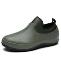 Chaussures de travail de jardin imperméables et antidérapantes pour hommes en vert olive - 38 / Vert Armée avec Doublure