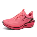 Bright pink professional marathon racing shoes with breathable mesh and carbon plate - 36 / Pink
