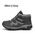 Men's winter fleece-lined warm outdoor hiking boots in a stylish grey finish variant - 36 / Dark Gray