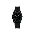 Variante de reloj de cuarzo negro SAMDA con números luminosos verdes y 50M resistente al agua - Estilo de Mujer / Sin Calendario / Negro Verde