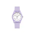 Reloj de cuarzo impermeable SAMDA lavanda con correa de silicona y agujas luminiscentes - Estilo de Mujer / Sin Calendario / Púrpura Taro