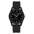 Reloj de cuarzo negro minimalista SAMDA con agujas luminosas y esfera resistente al agua 50M - Estilo de Hombre / Sin Calendario / Negro