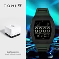 Montre numérique de sport TOMI vert militaire avec grand écran LED et coffret - Style T230-3 / Vert