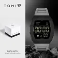 Montre de Sport Numérique TOMI pour Hommes avec Grand Affichage LED et Bracelet en Silicone - Style T230-4 / Gris