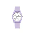 Reloj de cuarzo impermeable SAMDA con correa de silicona morada y esfera luminosa - Estilo de Mujer / Día Fecha / Púrpura Taro