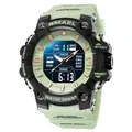 SMAEL men's waterproof sports digital watch with chronograph function in olive green - Grass Green