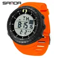 Montre de sport numérique SAMDA multifonction étanche avec bracelet orange - 6256 Orange Blanc