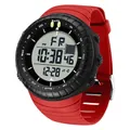 Montre de sport numérique étanche rouge Sanda avec grand écran d'affichage - 6256 Rouge Blanc