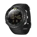 Montre de sport numérique noire pour enfants et étudiants avec design étanche extérieur - 6184 Noir