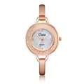 Elegante orologio a bracciale in oro rosa per donna con quadrante in madreperla - Stile Mezza Veretta / Oro rosa