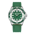 AOCASDIY professional men's sports watch featuring green dial and silicone strap - Minimalist Style (QT754) / Green