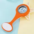 Orangene Silikon-Digitaluhr für Krankenschwestern mit LCD-Display für die Klinik - Orange