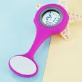 Lilane Silikon-Krankenschwesteruhr mit digitaler Anzeige für medizinisches Personal - Fuchsia