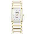 Elegant gold and white ceramic rectangular quartz watch for women with Chenxi dial - Men Gold White