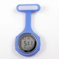 Professional blue digital silicone nurse fob watch with safety pin for medical use - Pale Blue