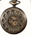 Montre à gousset mécanique en bronze antique avec chiffres romains ajourés et engrenages - Style Squelette Vintage (Manuel) / Bronze