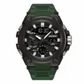 Reloj digital impermeable SAMDA estilo militar para hombre con correa verde oscuro - Serie 3311 / 3311 Negro Verde