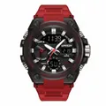 SAMDA men's red military sports watch with dual display and 50M waterproof feature - 3311 Red