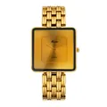 Elegante reloj de cuarzo cuadrado dorado MISSFOX con esfera de diseño minimalista - Gold Dial (Large Size) / Dorado