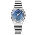 Elegant Chenxi women's quartz watch with blue crystal dial and silver steel band. - Light Blue
