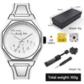 Reloj de silicona blanco estilo dibujo animado 2D con caja de regalo y batería extra - Comic Style Graphic Quartz Watch Set (QT980-1)