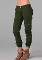 Stylish olive green multi-pocket cargo pants in a tapered ankle-length tactical style - XS / Bottoms / Army Green
