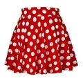 Red and white polka dot mini A-line skirt with comfortable elastic waist for women - S / Bottoms / Red