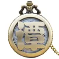 Vintage bronze pocket watch featuring hollow carved Chinese character Tan for surname series - Tan Surname Style