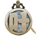 Vintage bronze pocket watch featuring hollow Chinese surname Ye design on cover - Ye Surname Style