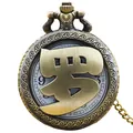 Antique bronze pocket watch featuring a stylized Luo Chinese surname cutout design - Luo Surname Style