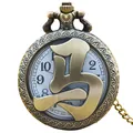 Vintage bronze pocket watch featuring a hollowed-out Chinese surname Ma character design - Ma Surname Style
