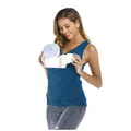 Canotta rilassante per mamma canguro marsupio in blu scuro - 3XL / Top / grigio-blu