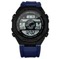 Montre de sport numérique multifonction pour homme avec bracelet bleu et cadran noir - Style Bleu Foncé (T237-2) / Comprend Boîte d'Origine