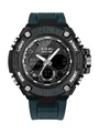 Montre de sport multifonction TOMI pour hommes avec double affichage et bracelet vert foncé - Dark Green (T227-6)
