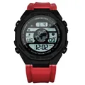 Montre de sport numérique rouge étanche avec affichage LED et fonctions d'alarme multiples - Style Rouge (T237-5) / Comprend Boîte d'Origine