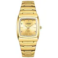 Montre à quartz LONGBO pour homme, bracelet en acier doré et cadran en forme de tonneau - Style Homme / Or