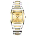 LONGBO elegant business quartz watch featuring a two-tone silver and gold steel strap - Male Style / White Gold Two-tone with Gold Dial