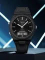 Montre de sport TOMI noire pour hommes avec double affichage analogique et numérique - Noir