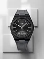 Montre de sport TOMI pour hommes avec bracelet en silicone gris et cadran double - Gris
