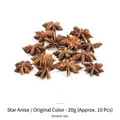 Natural dried star anise pods 20g pack for DIY aromatherapy and Christmas decoration - Approx. 10 Pcs / 20g / Original Color