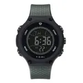 Montre de sport numérique TOMI étanche pour homme avec bracelet texturé vert foncé - Vert olive
