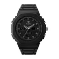 Mattschwarze TOMI Herren Sport-Digital-Analog-Uhr mit Doppelanzeige und Gummiband - Schwarzes Gehäuse Schwarzes Zifferblatt (T217-1) / T217-1 Schwarzes Gehäuse Schwarzes Zifferblatt