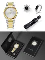 Set orologio da uomo TOMI con anello, orecchino e kit di regolazione cinturino. - Bicolore Oro (T302-5)