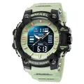 SMAEL 8049 Herren Outdoor-Sport-Digitaluhr mit wasserdichtem Doppeldisplay in Hellgrün - Grasgrün