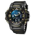 SMAEL wasserdichte Sport-Digitaluhr für Herren in Schwarz und Gold mit großem Display - Schwarz & Gold